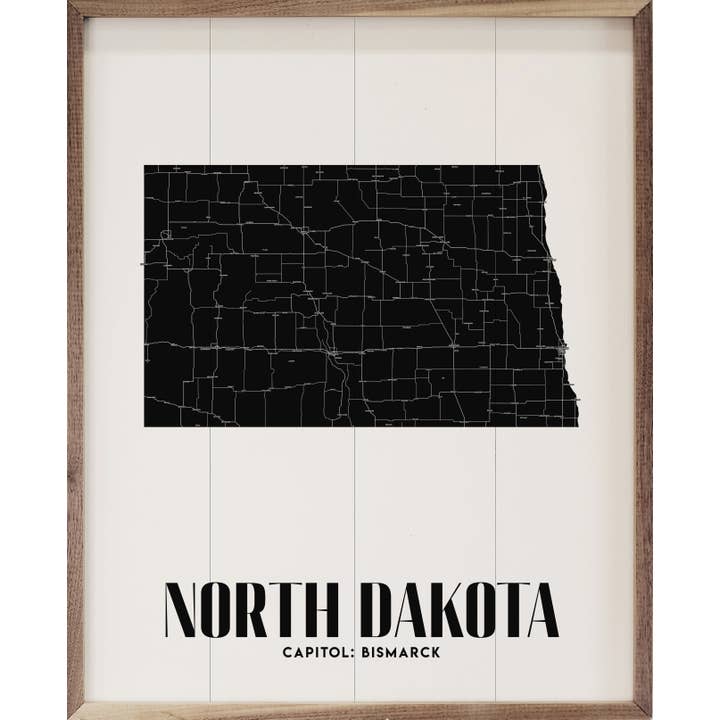 North Dakota State Print for wholesale by Kendrick Home