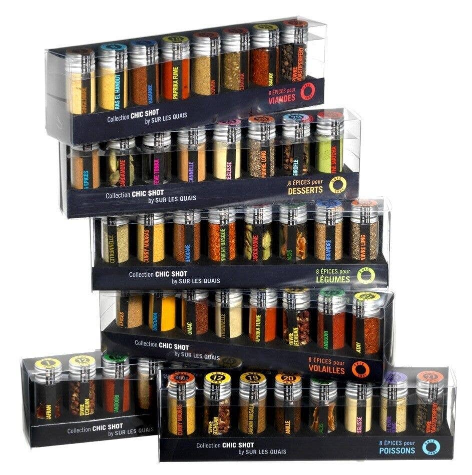 Sur les Quais - Wholesale Dried Spice Mix - Chic shot spice kit with meat accompaniment1