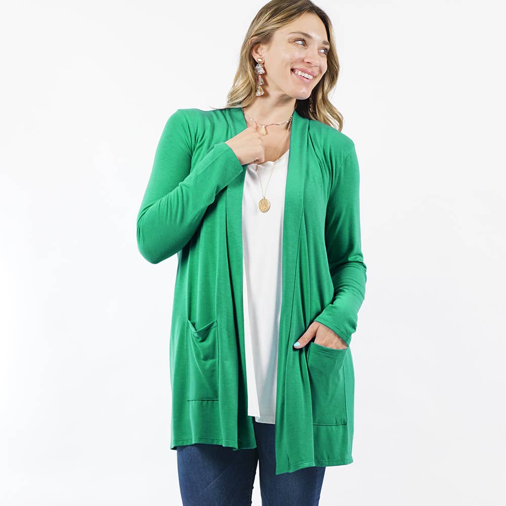 42POPS - Wholesale Cardigan - Dames - ....1015 Plus Size Premium Stof Slouchy Pocket Open Vest SI-1571