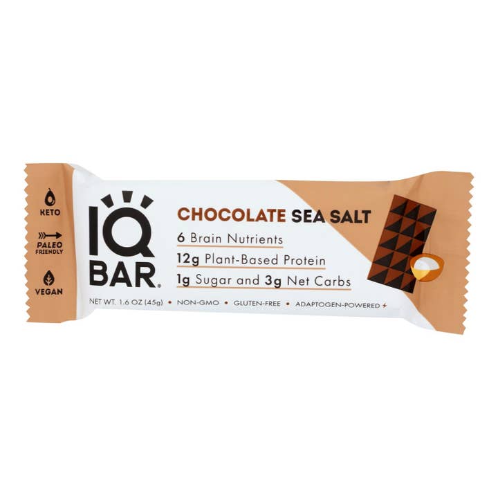 Iq Bar - Bar Chocolate Sea Salt - Case Of 12 - 1.6 Oz for wholesale by Everyday Supply Co