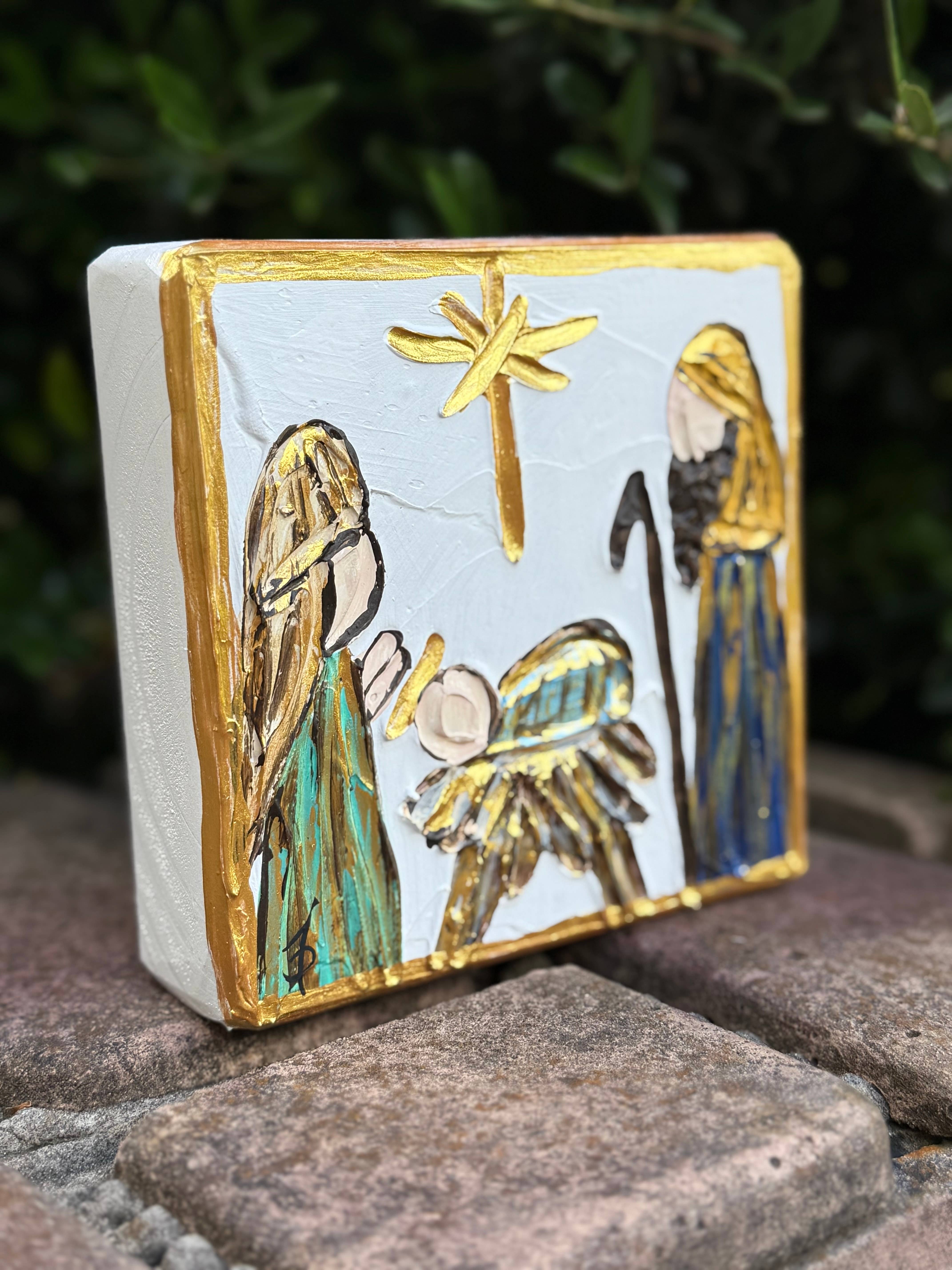 Framesaplenty - Venta al por mayor Decoración navideña - Pequeño bloque de arte de belén3