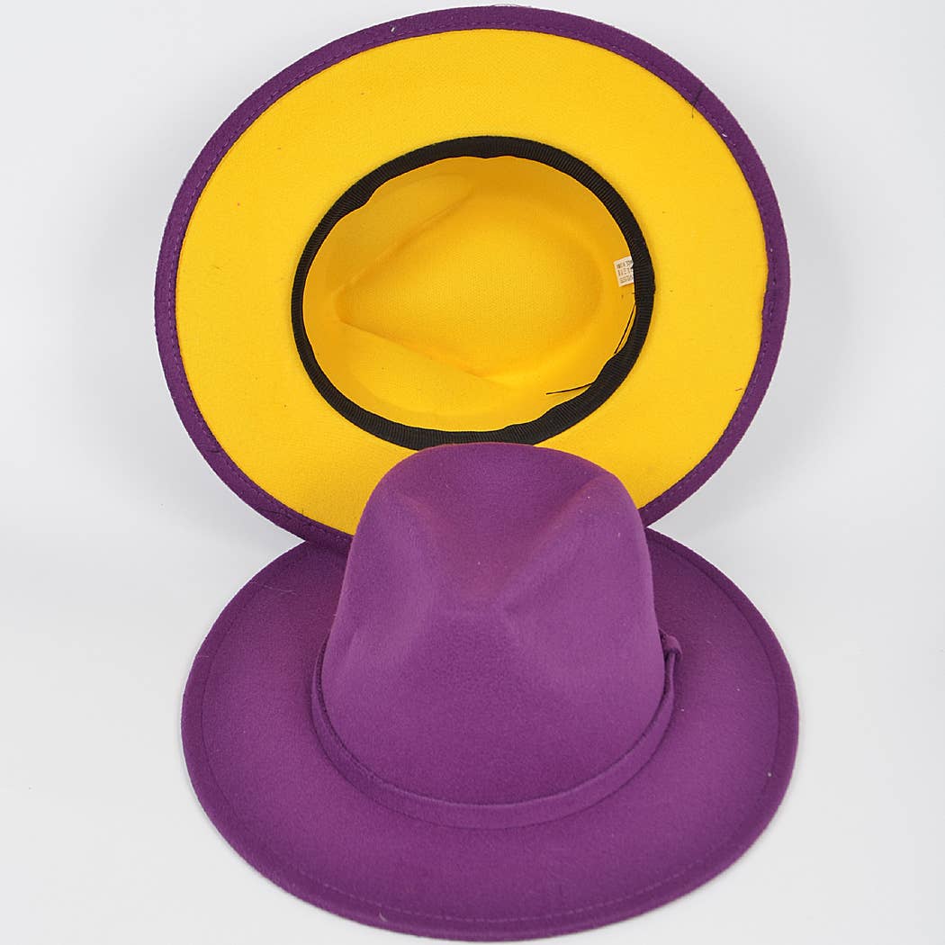 3AM BY H&D ACCESSORIES - Vendita all'ingrosso Fedora - Donna - Cappello bicolore in finta lana4