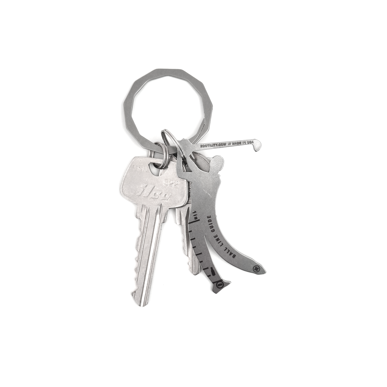Zootility - Vente Porte-clés – unisexe - Outil multifonctions 6 en 1 pour porte-clés Golf Key3