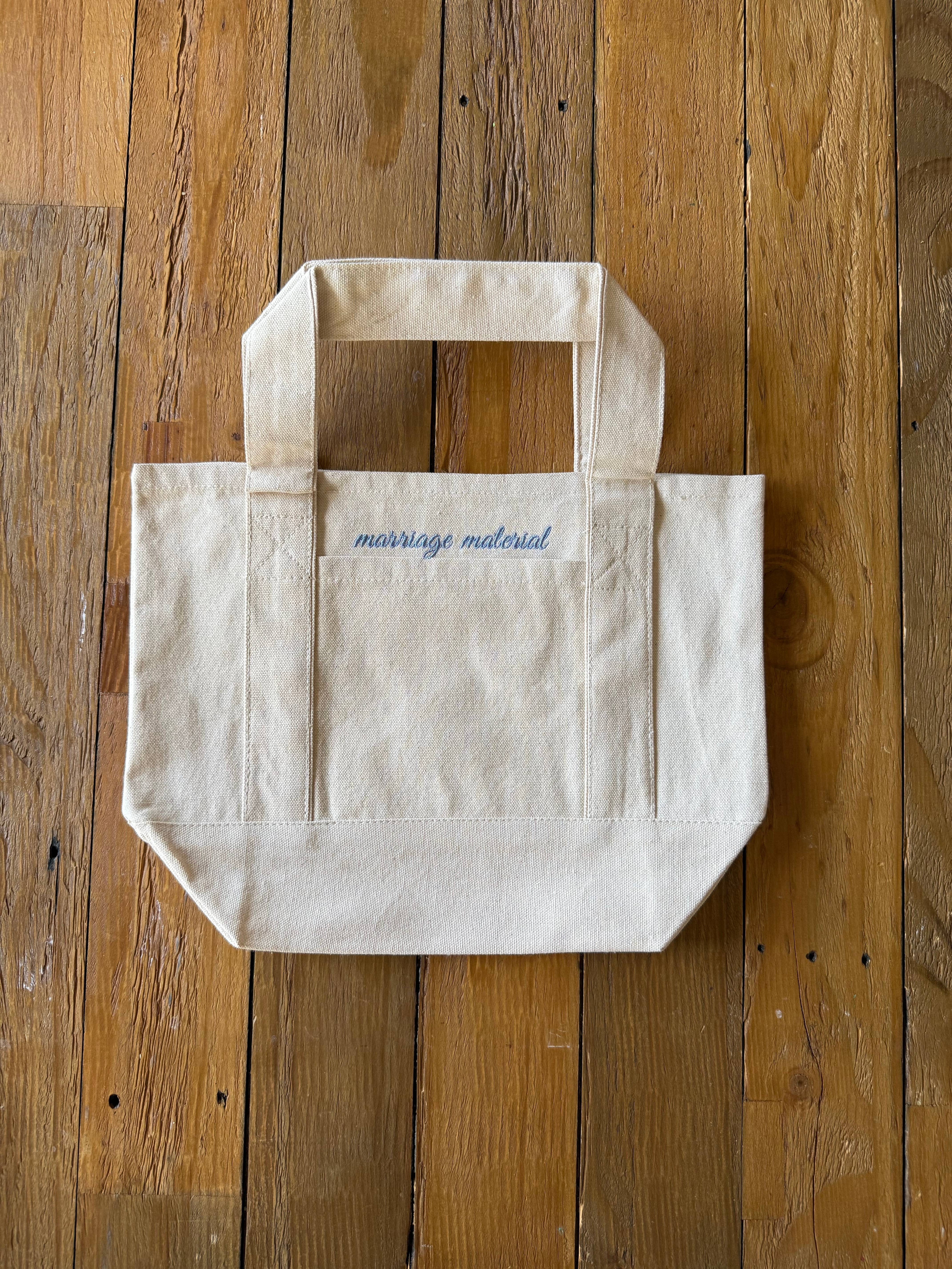 Peanut Stitches Co. - Wholesale Tote Bag - Women's - Custom Embroidered Mini Tote Bag, Mini Canvas Tote Bag0