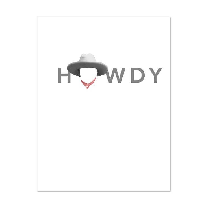 Cowboy Hat Howdy Card for wholesale by Embued Photophiles