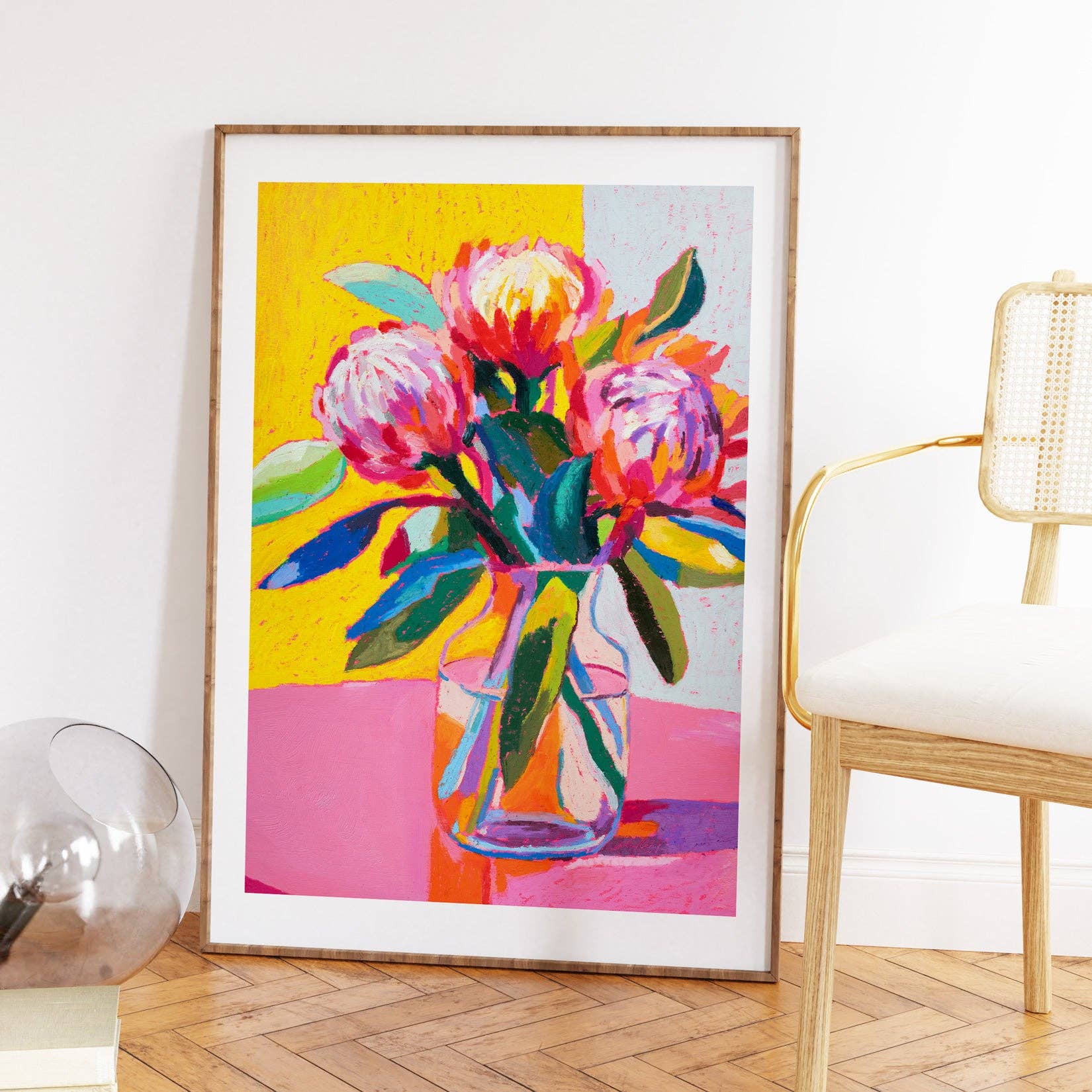 Julia Ockert - Wholesale Art Print - Playful Protea Flowers Art Print3