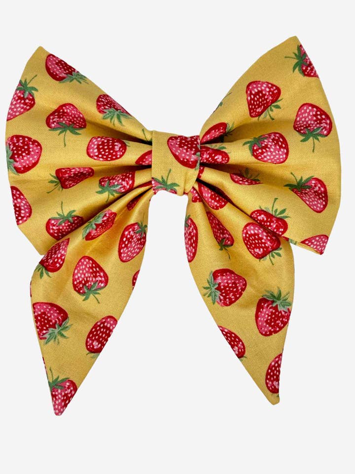 Strawberry Fields Bow for wholesale by The Magnolia Pet Co.