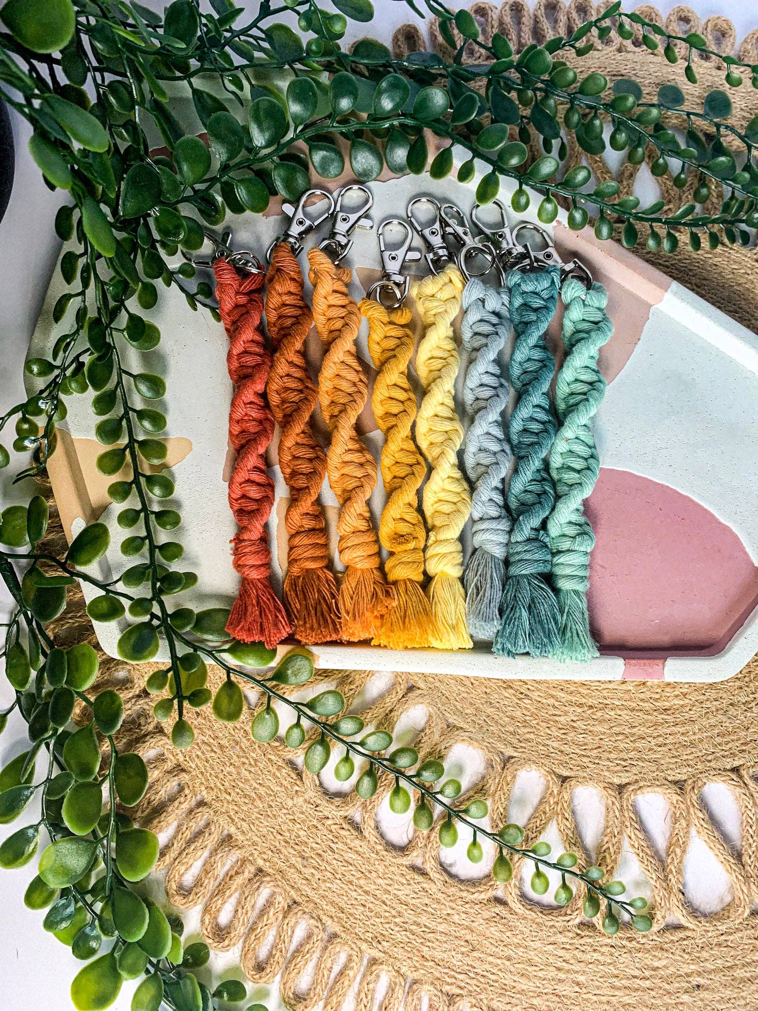 Why Knot - Wholesale Keychain - Women's - Spiral Zipper Pull Keychain - Handmade Macrame Accessories3