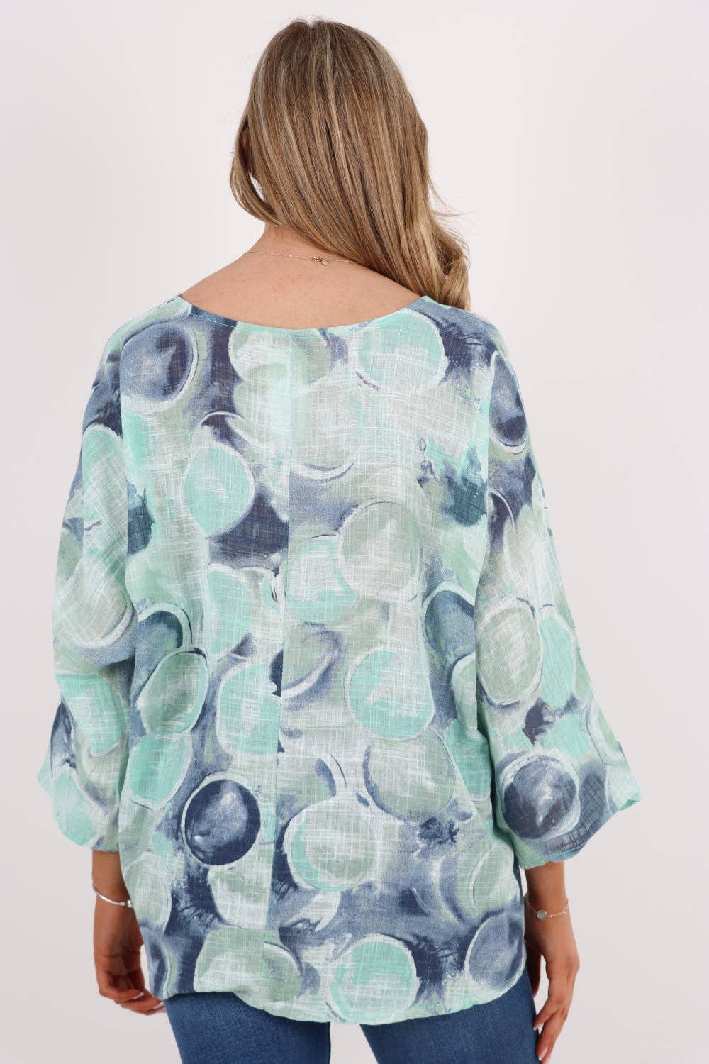 Miss Bold – wholesale Blouse – Women’s – Italian Circle Print Cotton Top15