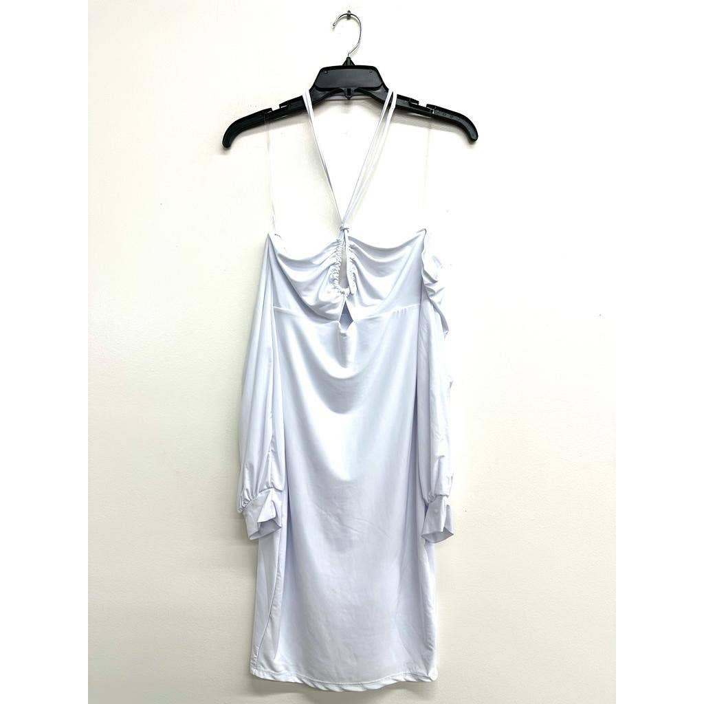 DORCAS – Engroshandel Kjole - Dame – Halter Cross Cut Out Mini Kjole7