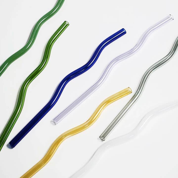 IVORE.GROUP (We cover All Import duty) - Wholesale Drinking Straw - Reusable Wave Glass Straws11