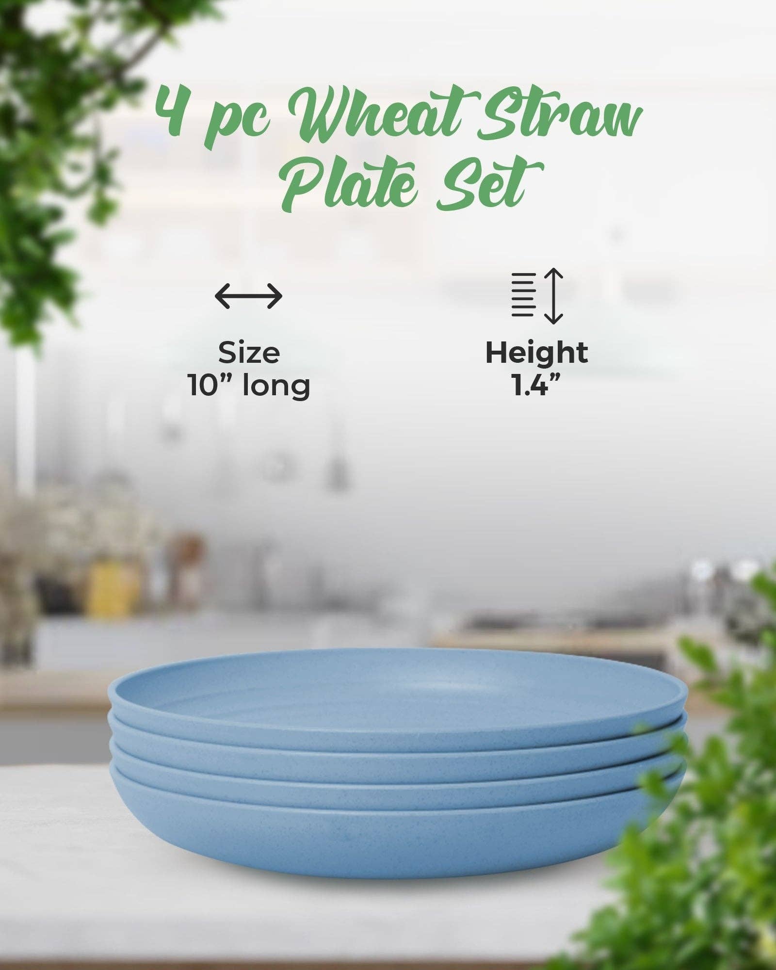 Greendish - Wholesale Dinner Plate - Eco-Friendly Wheat Straw Plates Sets - Reusable & Durable 17