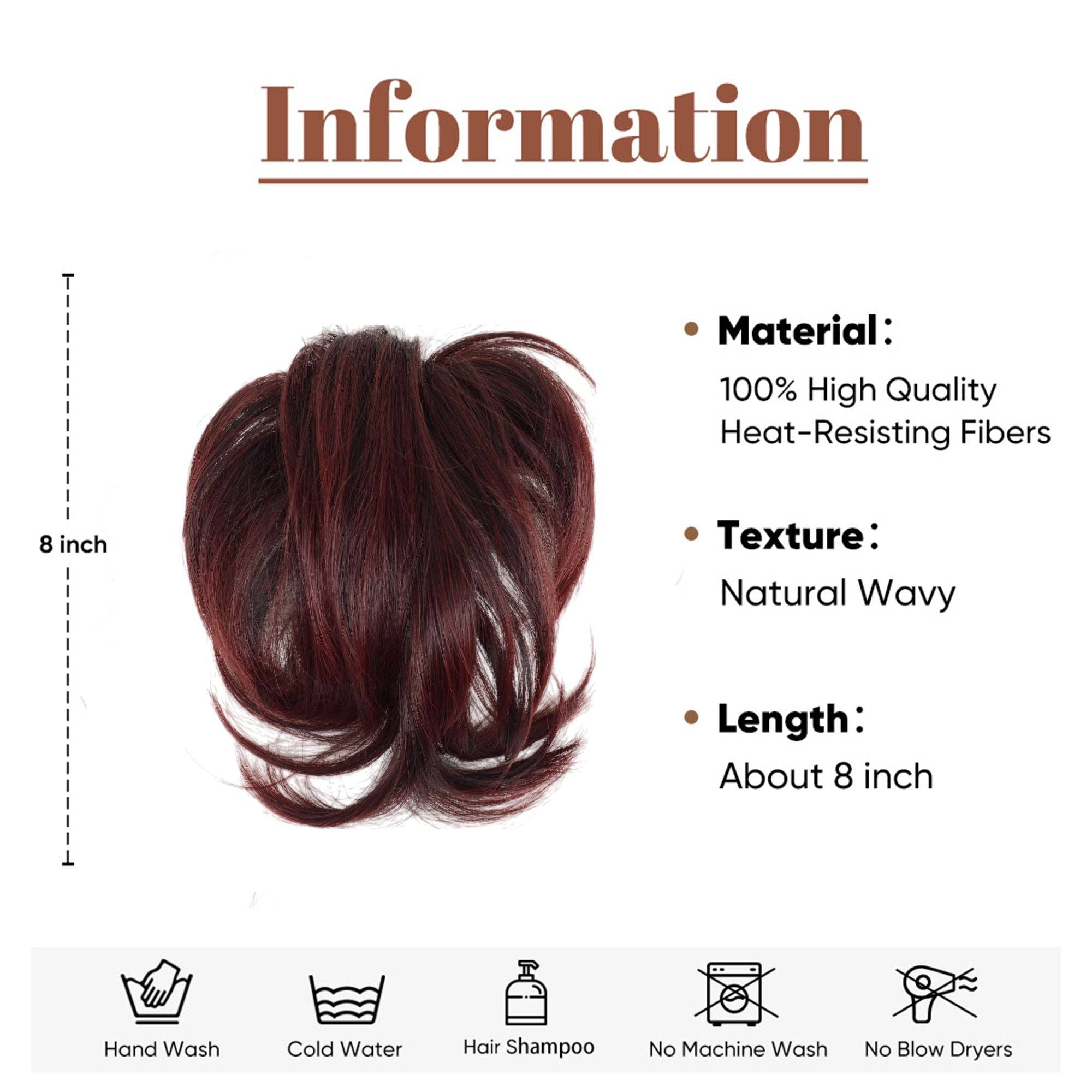 AK Brand - Wholesale Hair Extensions - Short Tousled Ponytail Hairpiece with Claw Clip5