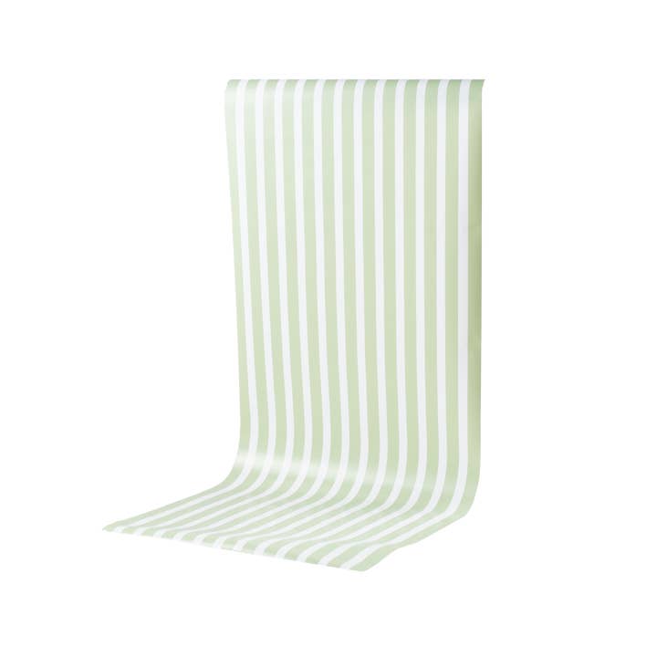 Sage Striped Table Runners for wholesale by Gatherings by Curated Paperie