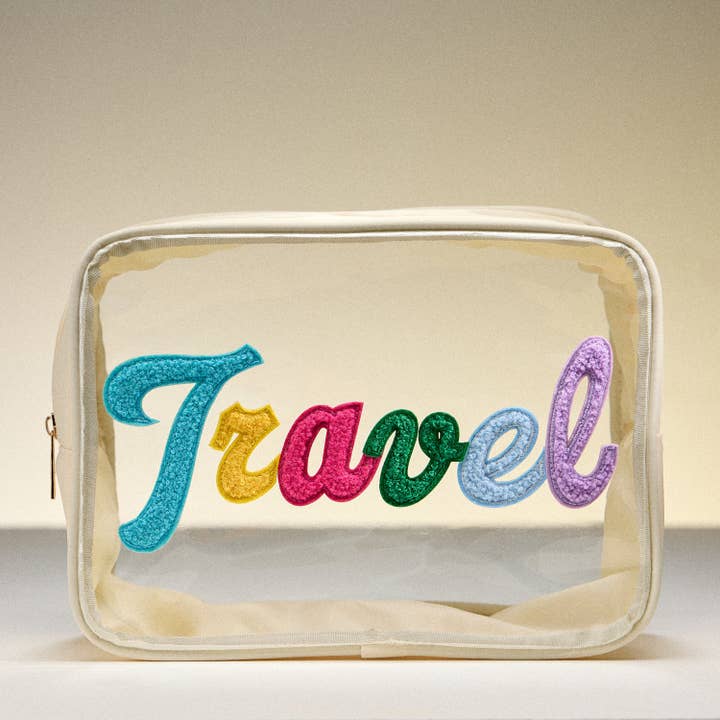 Lilla Haven - Wholesale Pouch - Women's - Large Clear PVC Pouch with Letters-Pool, Beach, Swim, Travel
