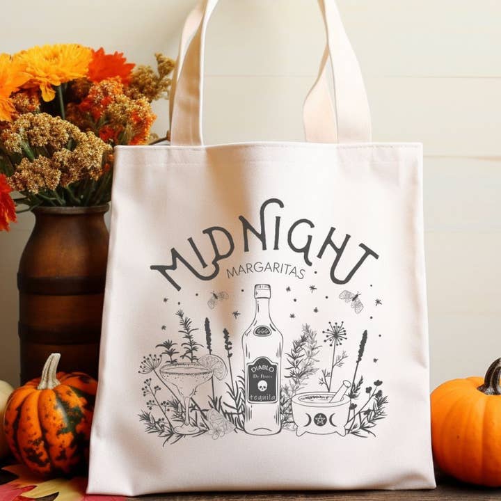 Sister Ray - Wholesale Tote Bag - Women's - Midnight Margaritas Practical Magic Canvas Tote Bag
