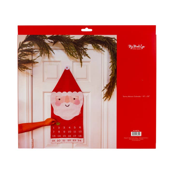 My Mind’s Eye - Wholesale Advent Calendar - PLHB175 - Santa Canvas Advent Calendar