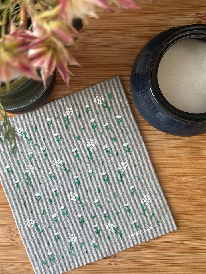 Flowers - Swedish Sponge (Dish) Cloth for wholesale by Stay Soft Studio