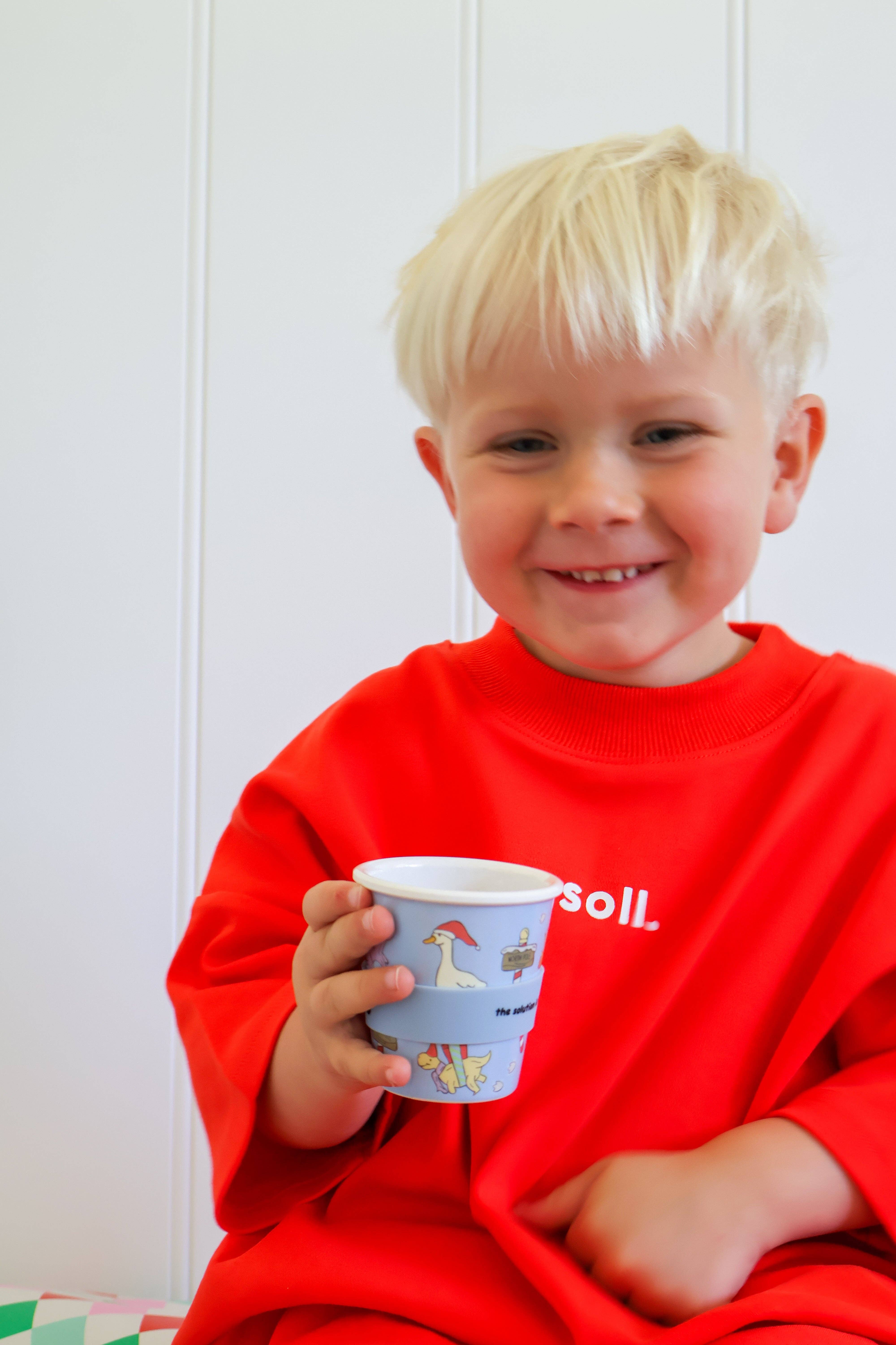 BBcino - Vendita all'ingrosso Bicchiere/tazza - Bambini e neonati - Santa’s Little Sipper in Blue - 120ml (CANNNUCCIA INCLUSA)1