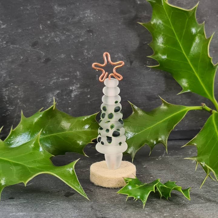 A Little Trinket - Wholesale Christmas Decoration - Lampwork Glass Mini Christmas Tree Ornament - Free standing10