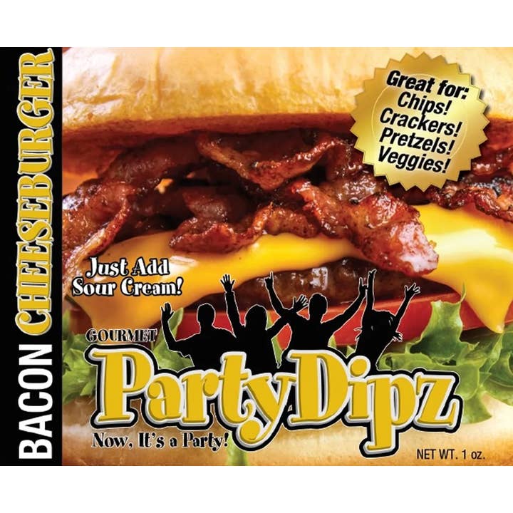 Mélange à trempette gastronomique PartyDipz, bacon, cheeseburger pour la vente par PartyDipz