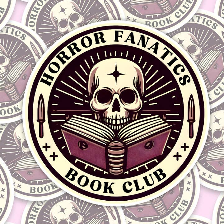 Handmade Vinyl sticker - "Horror Fanatics book club" for wholesale by With Love, Ell
