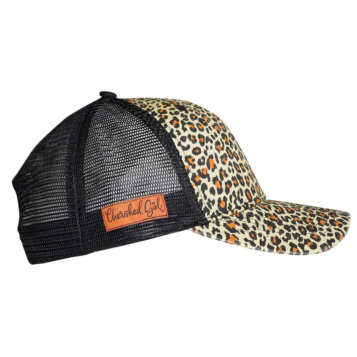 Cherished Girl Womens Amazing Grace Leopard Trucker Hat for wholesale on Faire2