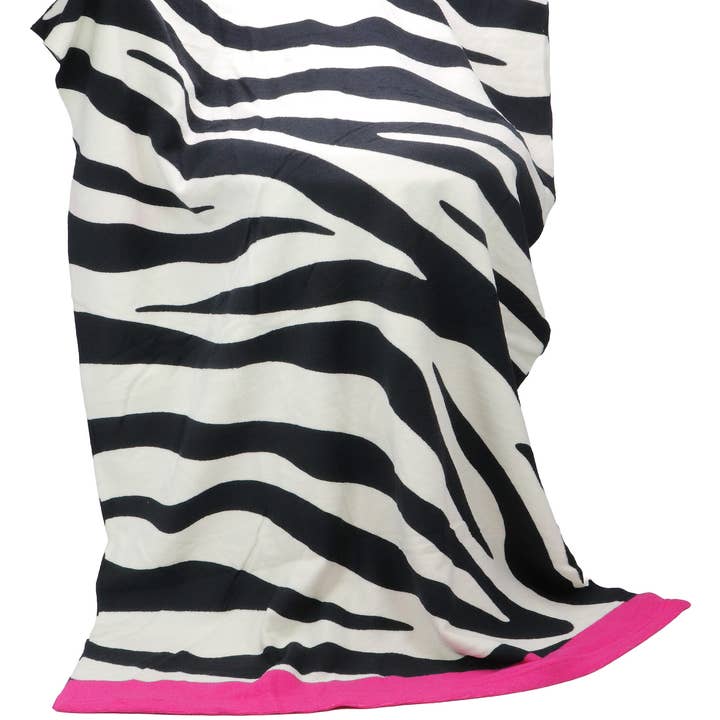 AS SHOWN Zebra Animal Print Soft Terrycloth Oblong Towel for wholesale on Faire1