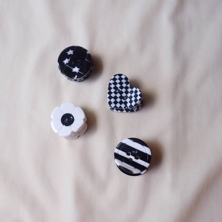 Hey Ricochet - Wholesale Hair Pin - Button Mini Claw Set9