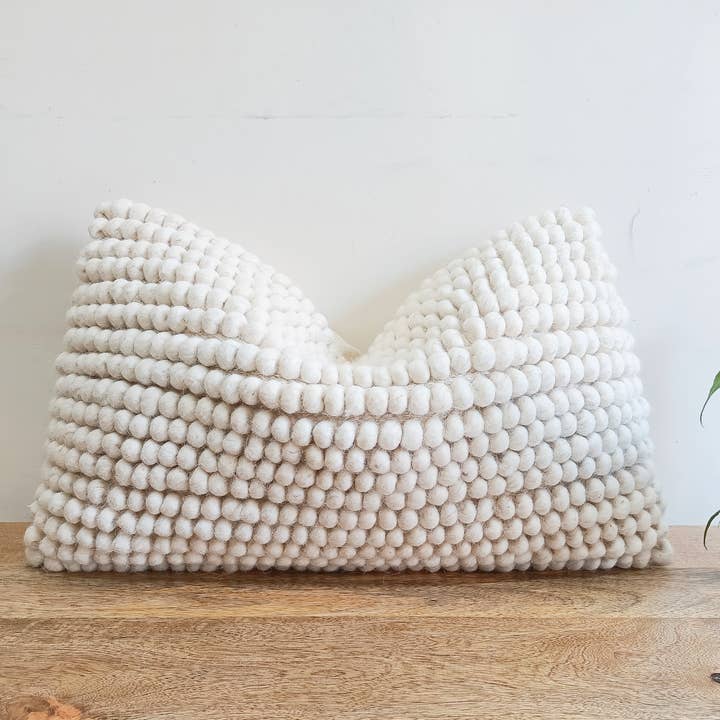 Natural Wool Lumbar Cushion Cover and other Purchase Wholesale sophie home. Free Returns & Net 60 Terms on Faire trending on Faire.