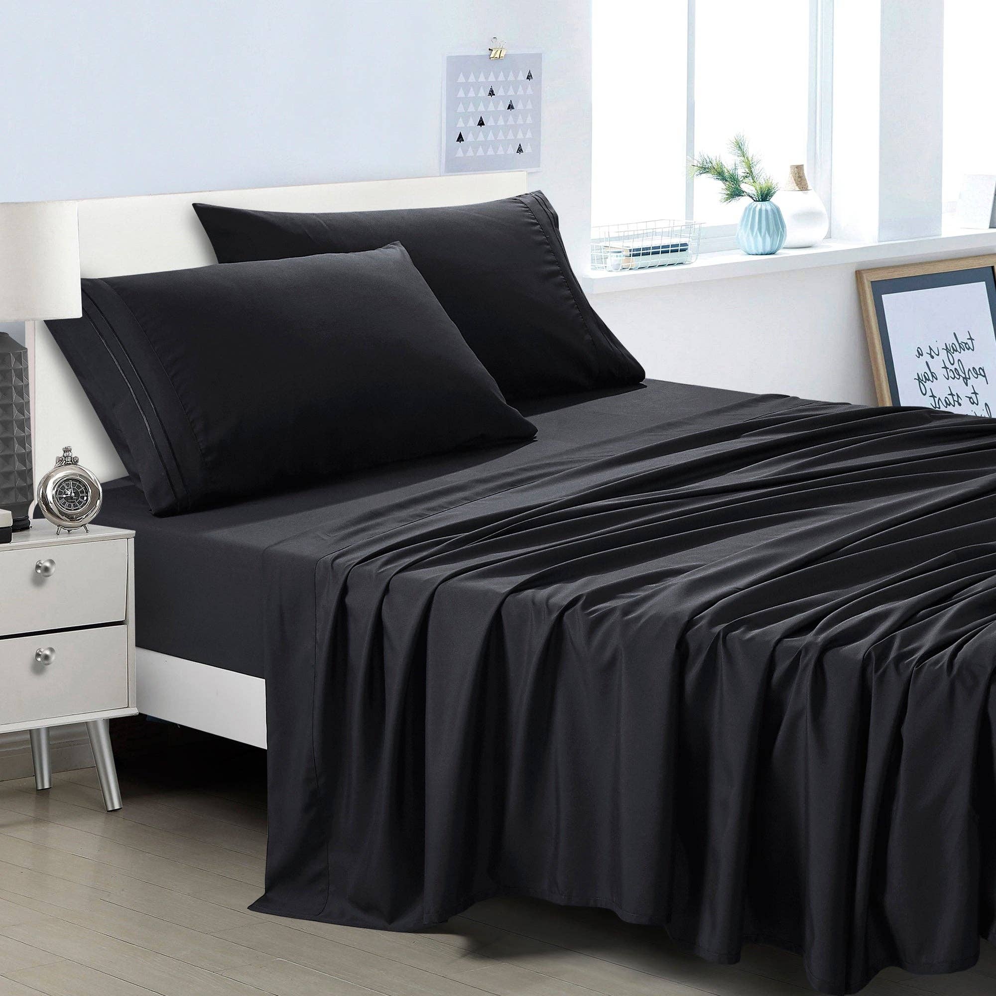 Linen Mart – wholesale Sheet set – Soft Microfiber Deep Pocket Bed Sheets - 4 Piece Set36