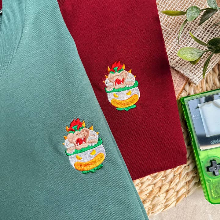 Maglietta Ricamata - Bowser per la vendita all'ingrosso da parte di Juste un t-shirt