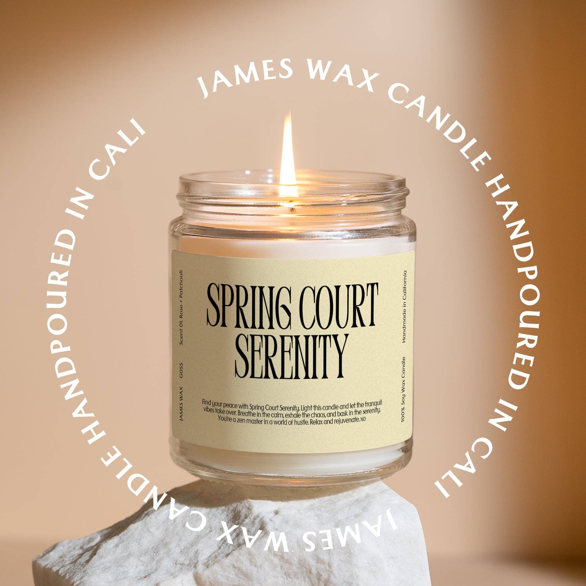 James Wax - Wholesale Jar/Filled Candle - Acotar Candle Relaxation Spring Court Serenity Candle G0552