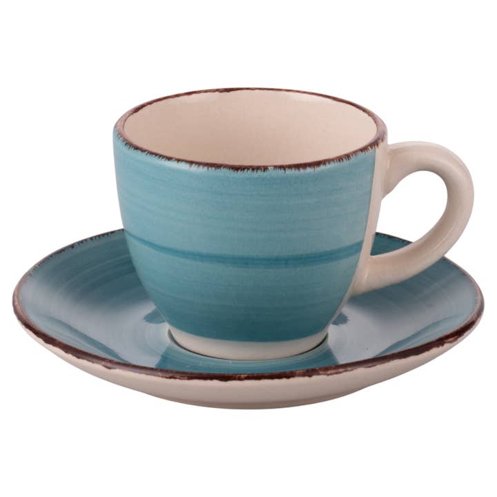 VdE Tivoli 1996 - Wholesale Coffee/Tea Cup - BAITA AQUA COFFEE SET 6 CUPS WITH SAUCER4