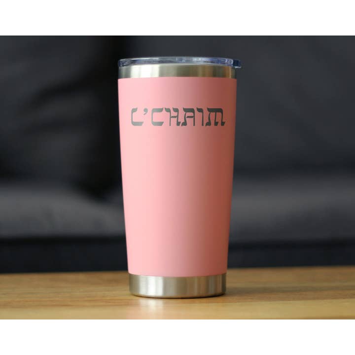 bevvee – wholesale Isolerade dryckesvaror – Cheers Hebrew L'Chaim Isolerad Resetumbler Judiska gåvor2