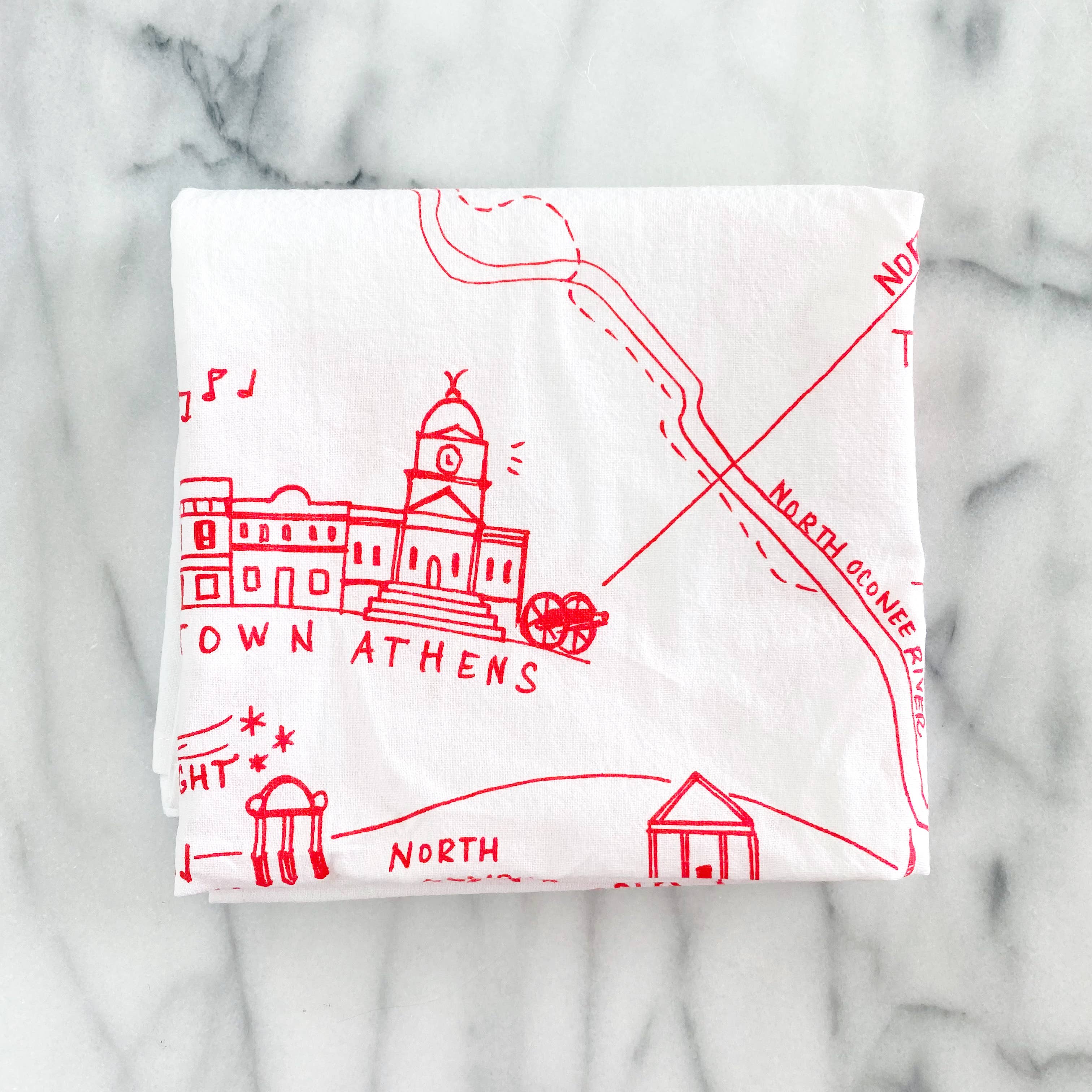 Natty Michelle Paperie - Wholesale Tea Towel - Athens, Georgia XL Flour Sack Towel9