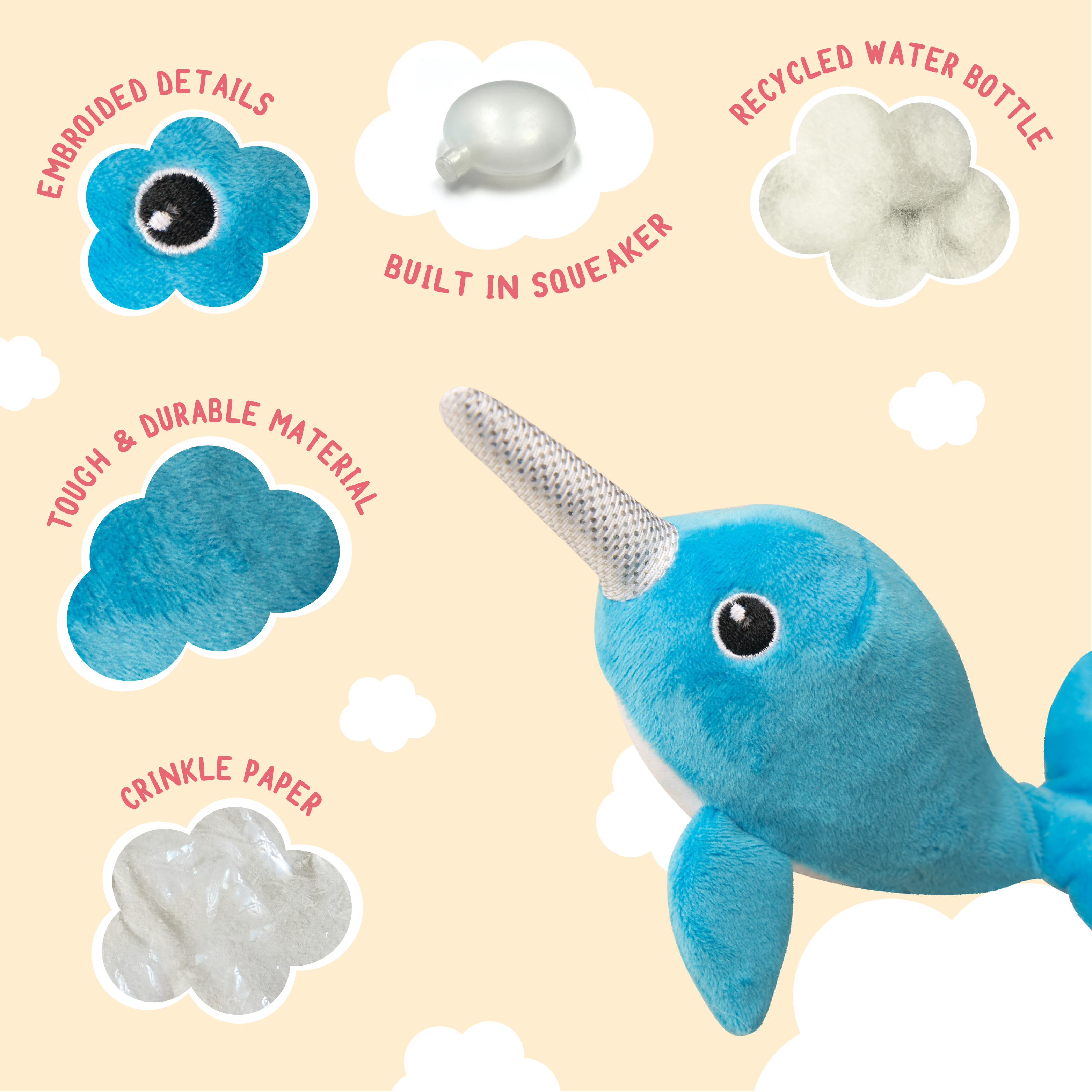 SnugArooz - Wholesale Pet Plush Toy - Dog - Baby Nikki the Narwhal5