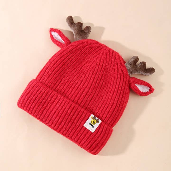 ACCITY - Wholesale Beanie - Kids - CHRISTMAS DEER LABEL CHILDREN'S KNITTED HAT_CWAH1752