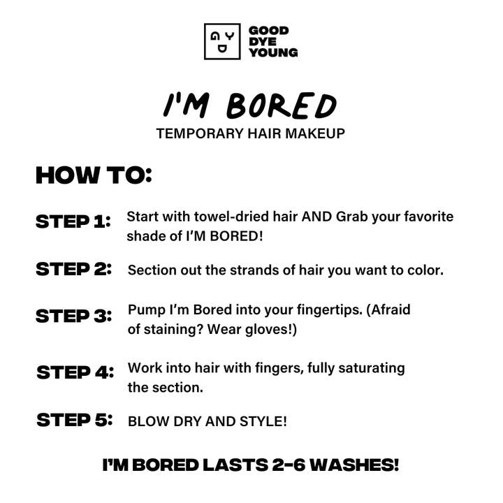 Good Dye Young - Wholesale Hair Dye - Text UR Ex (For Blondes) - Semi-Temporary Hair Makeup6