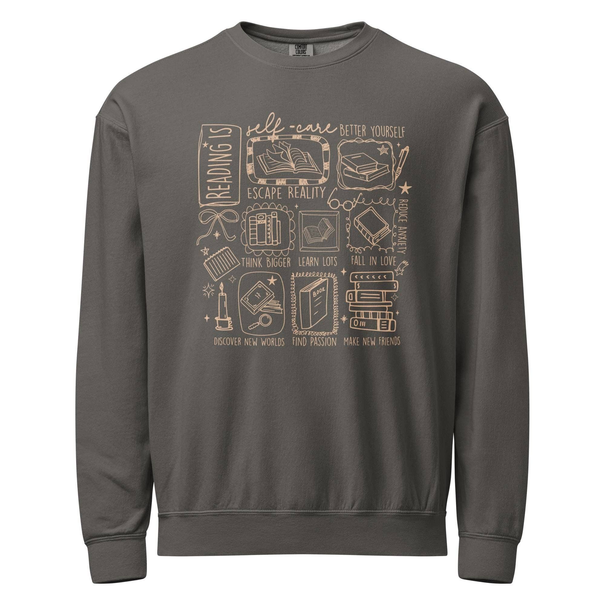 Keen Bee Studio - Wholesale Graphic Sweatshirt - Women's - Reading Is Self Care Heavyweight Sweatshirt2