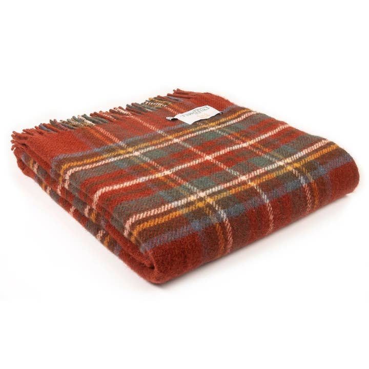 Antique Royal Stewart Tartan Pure New Wool Throw for wholesale by Tweedmill Textiles