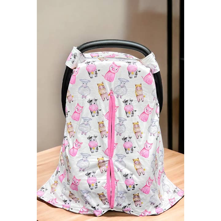 Kids Charm Online - Wholesale Car Seat Cover - Kids & Baby - BABY FARM ANIMAL PRINTED CAR SEAT COVER.