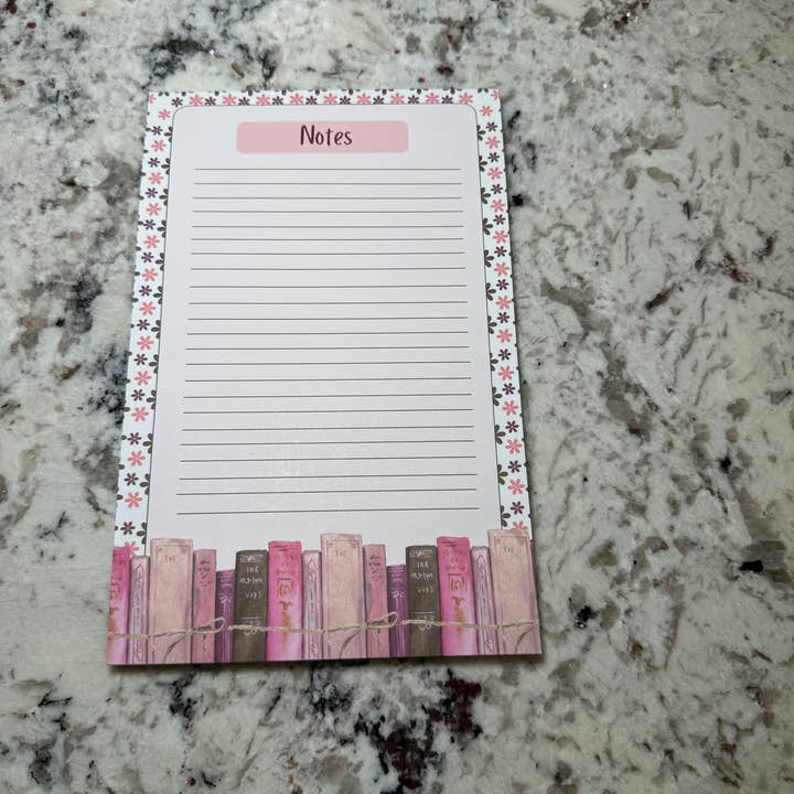 Delonna designs - Wholesale Notepad - Bookish Notepad