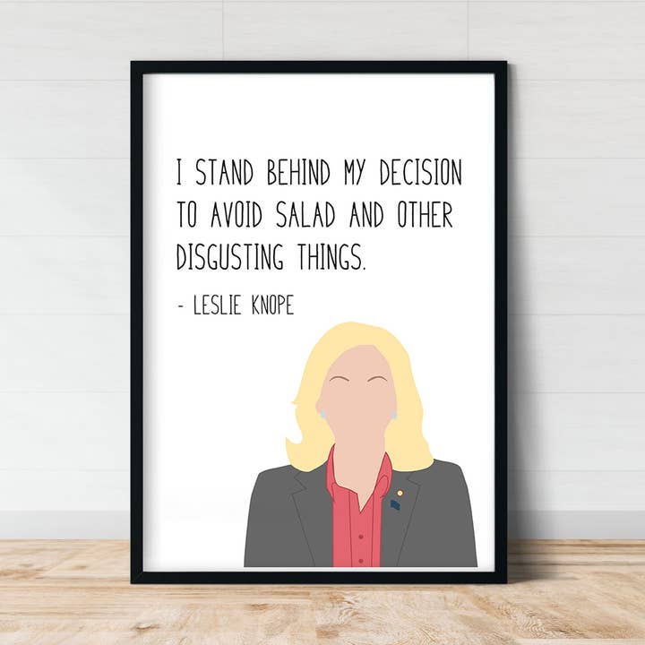 Leslie Knope "Evitar Salada" Impressão | Parks and Rec por atacado de Callisto Design House