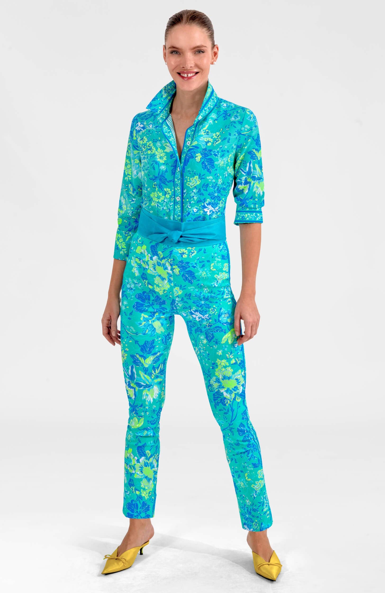 Gretchen Scott LLC - Wholesale Button Down Shirt - Women's - Boyfriend Shirt - English Garden24