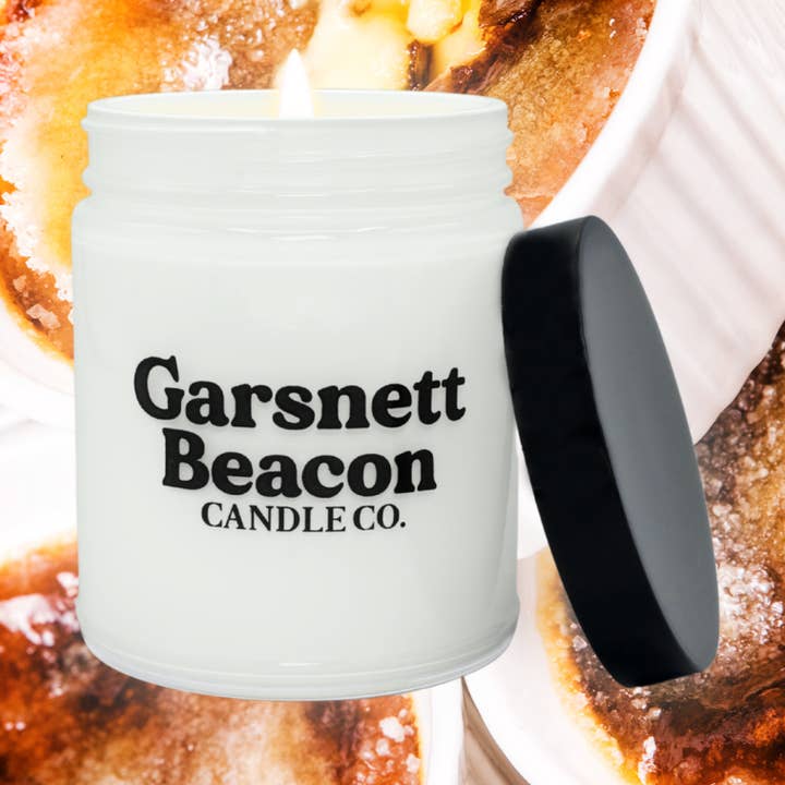 Creme Brulee Scented Candle for wholesale by Garsnett Beacon Candle Co.