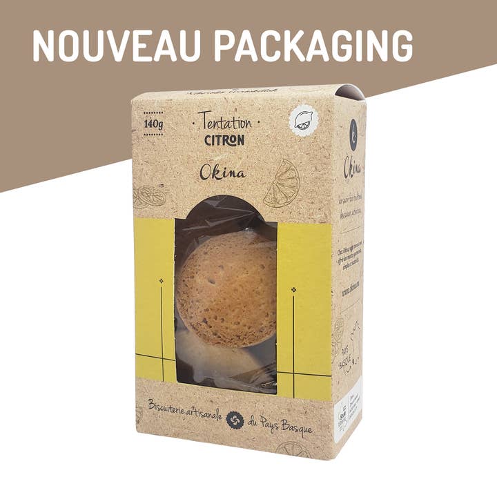 Ny förpackning - Citronfrestelsekakor för wholesale av OKINA