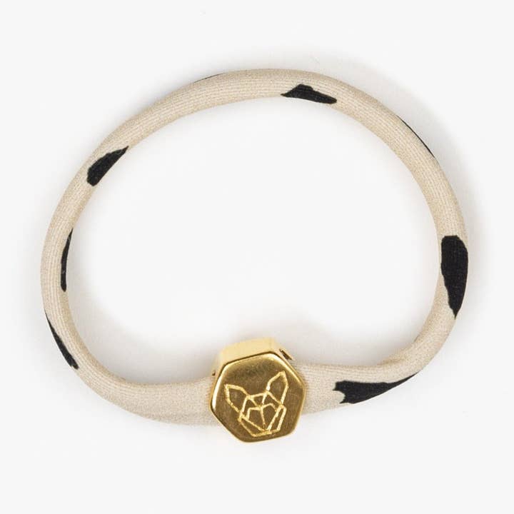 Laço de cabelo elástico creme Cheetah por atacado de Hunny Bunny Collection