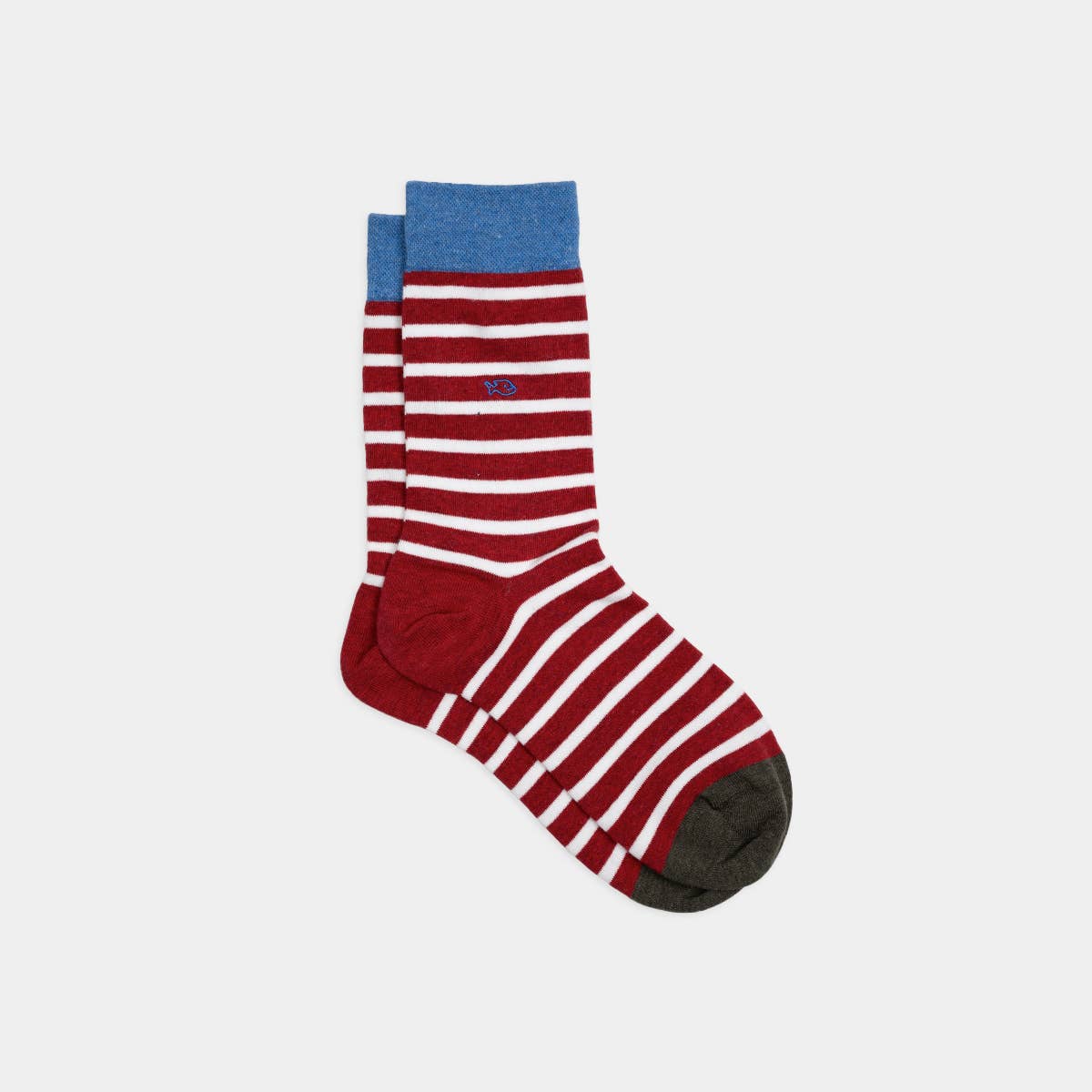 BILLYBELT - Wholesale Socks - Men's - Wide striped socks - Red, white striped0