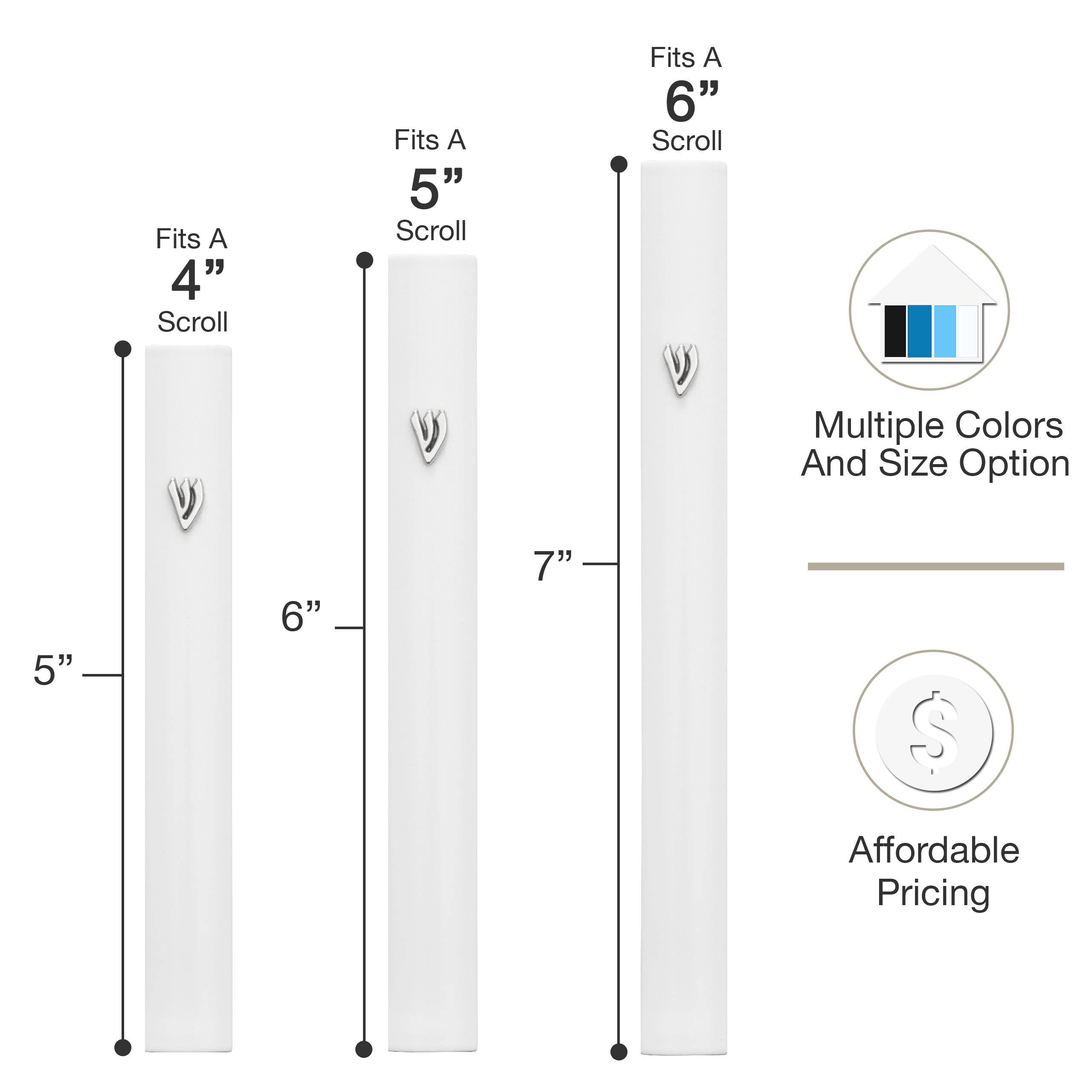 A&S Mezuzot - Vente Décorations de table - Étui Mezouza en aluminium35